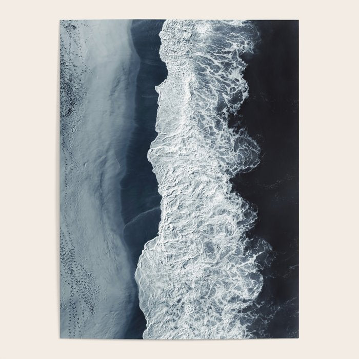 Aerial Ocean Waves - Beach - Dark Blue Ocean - Minimalist Landscape - Sea Travel photography Poster Gallery Image 4