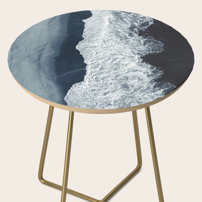 Aerial Ocean Waves - Beach - Dark Blue Ocean - Minimalist Landscape - Sea Travel photography Side Table Gallery Image 2