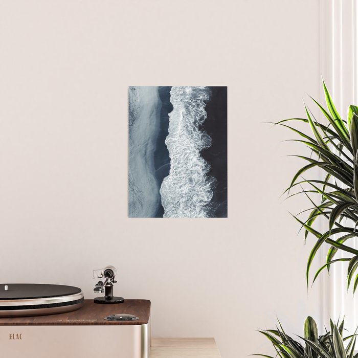 Aerial Ocean Waves - Beach - Dark Blue Ocean - Minimalist Landscape - Sea Travel photography Poster Gallery Image 2