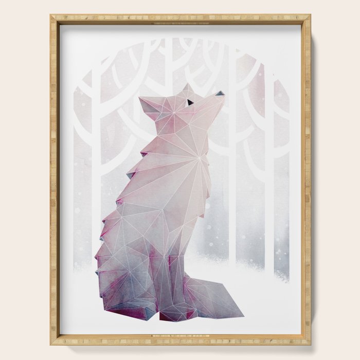 Fox in the Snow Serving Tray Gallery Image 1