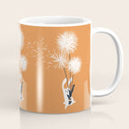 Bunny and Dandelion Bouquet Coffee Mug Gallery Image 1