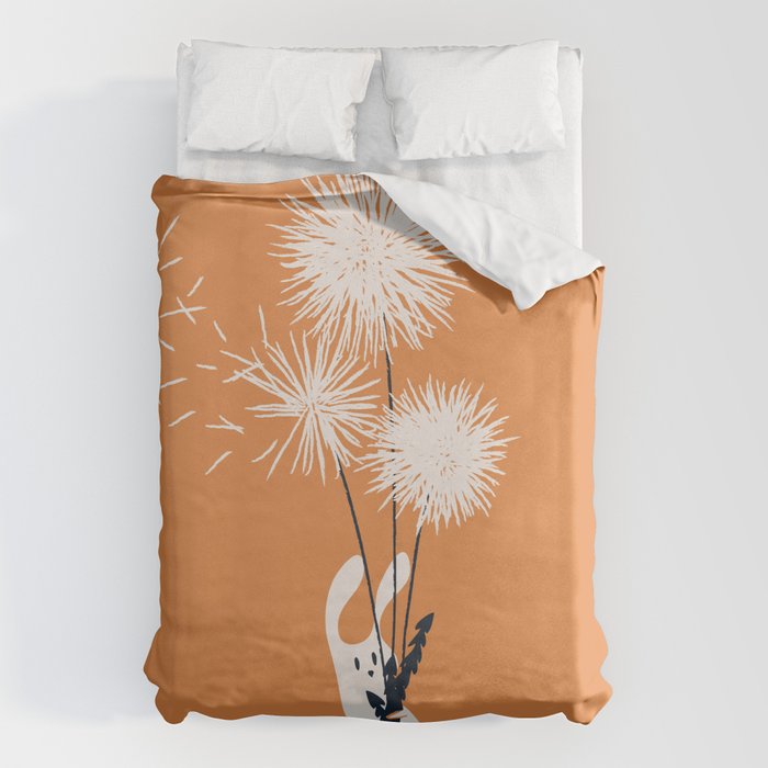 Bunny and Dandelion Bouquet Duvet Cover Gallery Image 1