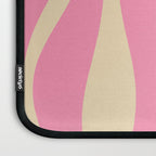 Mid Century Modern Lounge Retro Ogee Pattern in Pink and Cream Laptop Sleeve Gallery Image 3
