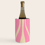 Mid Century Modern Lounge Retro Ogee Pattern in Pink and Cream Wine Chiller Gallery Image 3