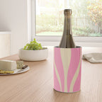 Mid Century Modern Lounge Retro Ogee Pattern in Pink and Cream Wine Chiller Gallery Image 4