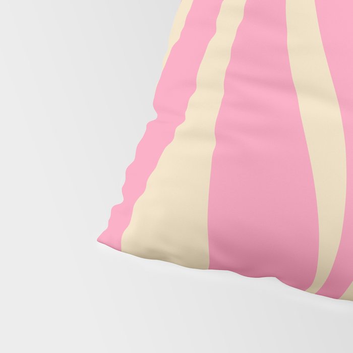 Mid Century Modern Lounge Retro Ogee Pattern in Pink and Cream Pillow Sham Gallery Image 4