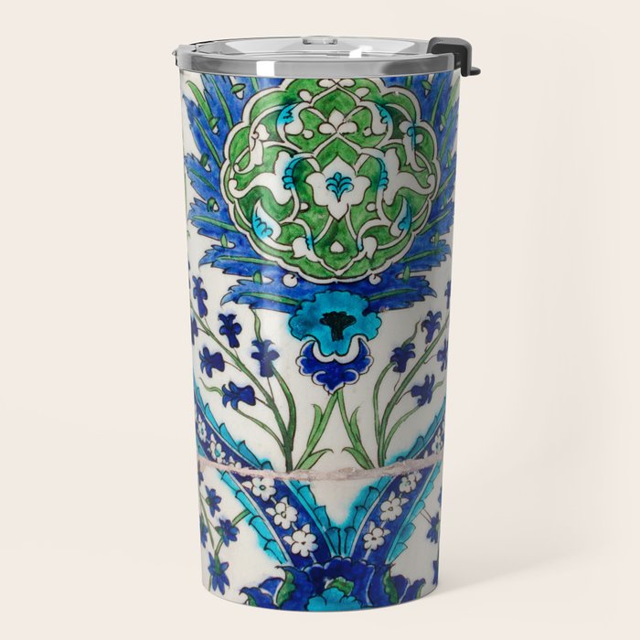 Boho Moroccan Tile Pattern Travel Mug Gallery Image 2