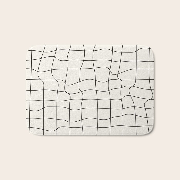 Warp Grid: Off-White Day Edition Bath Mat Gallery Image 1
