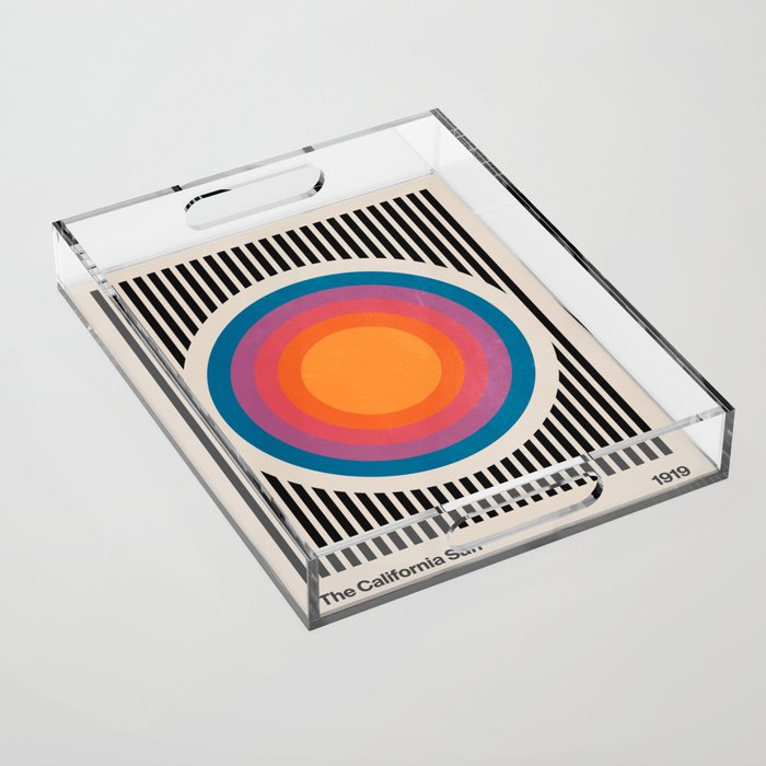 Vintage California Sun Acrylic Tray Gallery Image 1