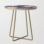 Festive, Modern, Floral Prints, Pink and Navy Side Table Gallery Image 1