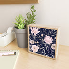 Festive, Modern, Floral Prints, Pink and Navy Mini Art Print Gallery Image 2