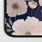 Festive, Modern, Floral Prints, Pink and Navy Laptop Sleeve Gallery Image 3