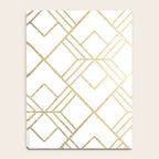 Geometrical white faux gold elegant stylish diamonds Notebook Gallery Image 4