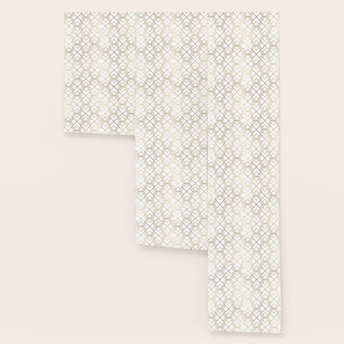 Geometrical white faux gold elegant stylish diamonds Wallpaper Gallery Image 3
