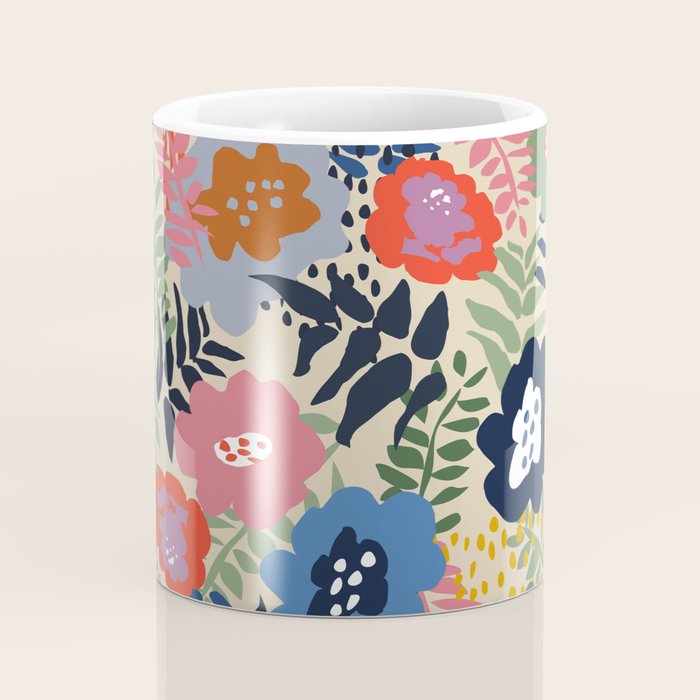 Maximalist floral shapes pattern Coffee Mug Gallery Image 4