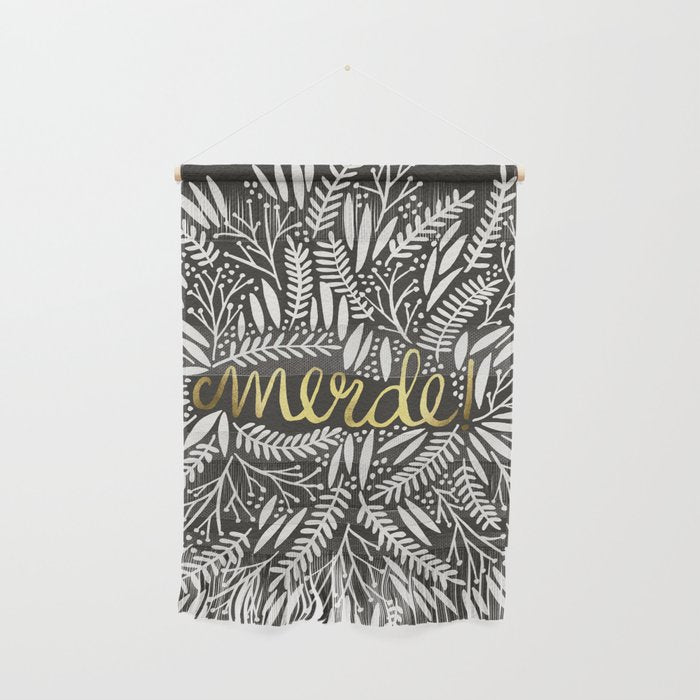 Pardon My French - Gold on Black Wall Hanging Gallery Image 1