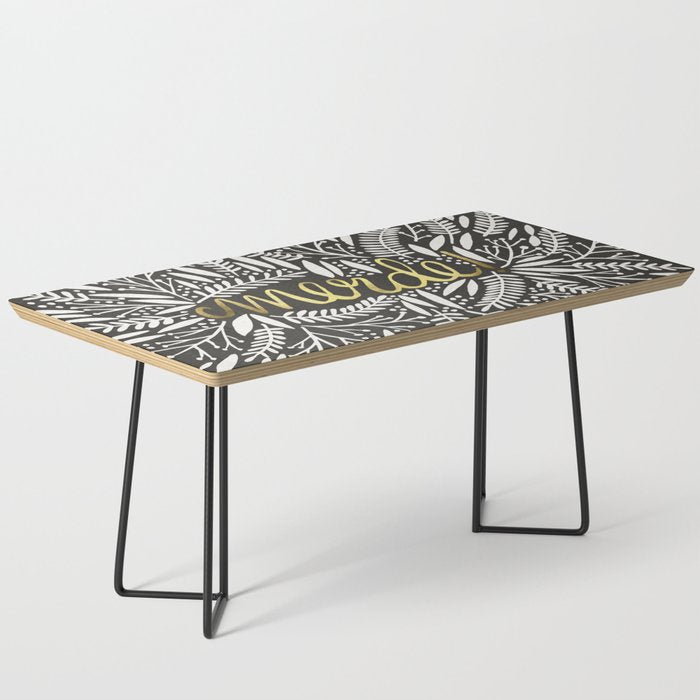 Pardon My French - Gold on Black Coffee Table Gallery Image 1