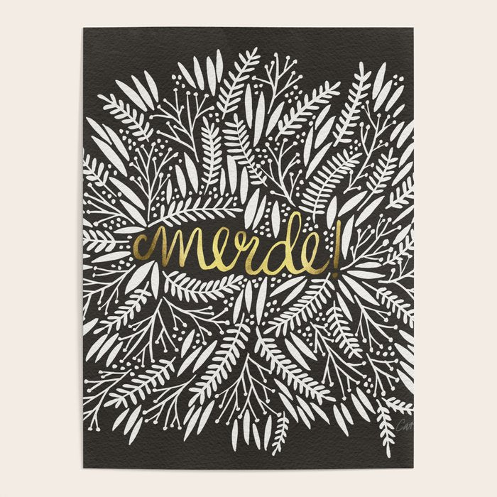 Pardon My French - Gold on Black Poster Gallery Image 4