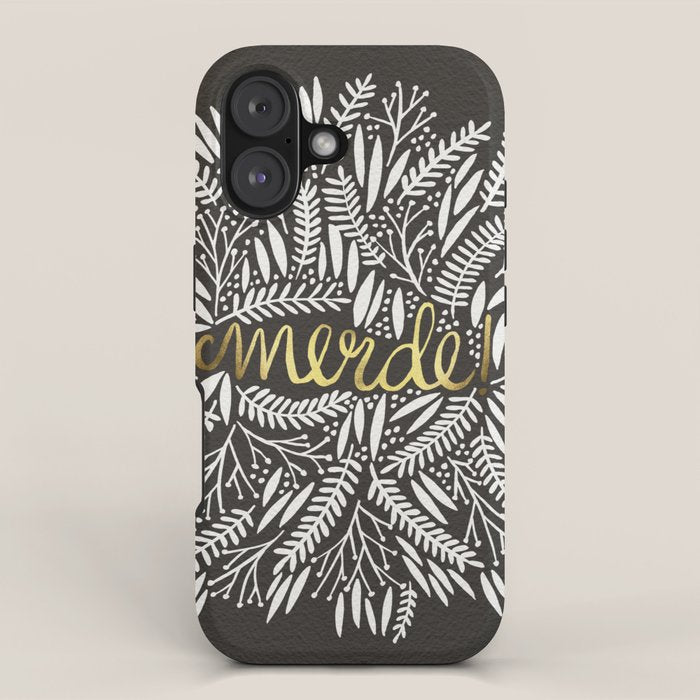 Pardon My French - Gold on Black iPhone Case Gallery Image 1