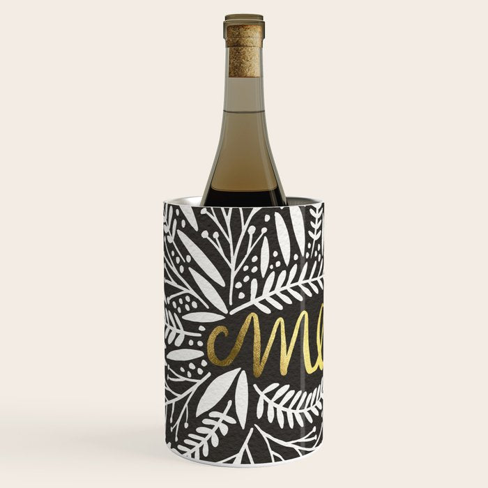 Pardon My French - Gold on Black Wine Chiller Gallery Image 2