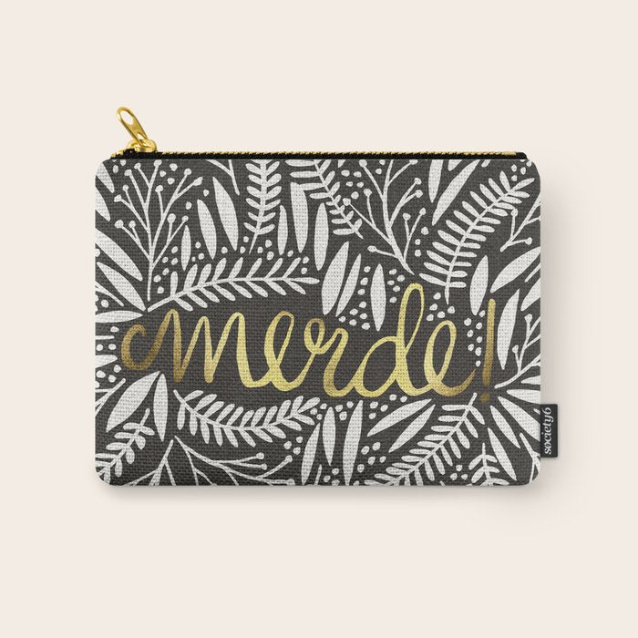 Pardon My French - Gold on Black Carry All Pouch Gallery Image 1