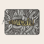 Pardon My French - Gold on Black Laptop Sleeve Gallery Image 1