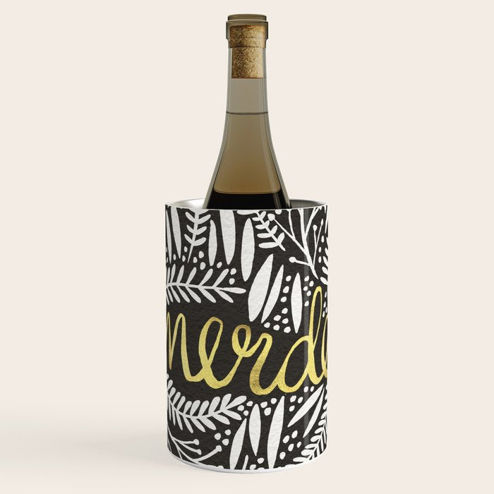 Pardon My French - Gold on Black Wine Chiller Gallery Image 1