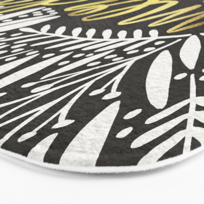 Pardon My French - Gold on Black Bath Mat Gallery Image 3