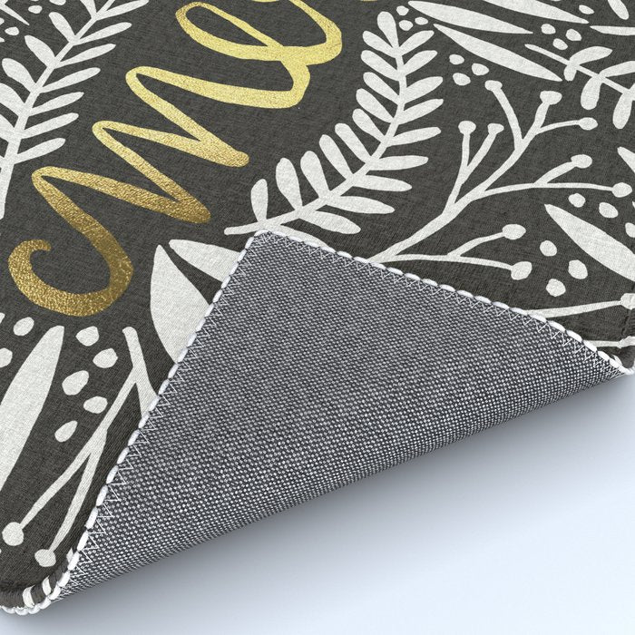 Pardon My French - Gold on Black Rug Gallery Image 4