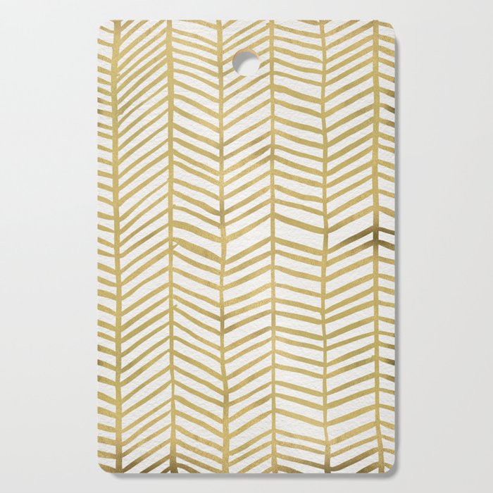 Gold Herringbone Cutting Board Gallery Image 1