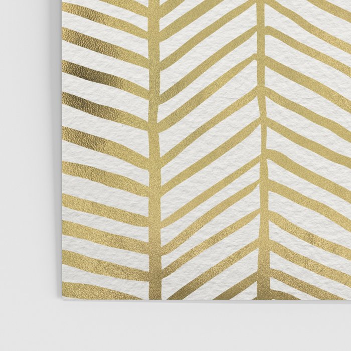 Gold Herringbone Poster Gallery Image 3