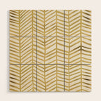 Gold Herringbone Wood Wall Art Gallery Image 1