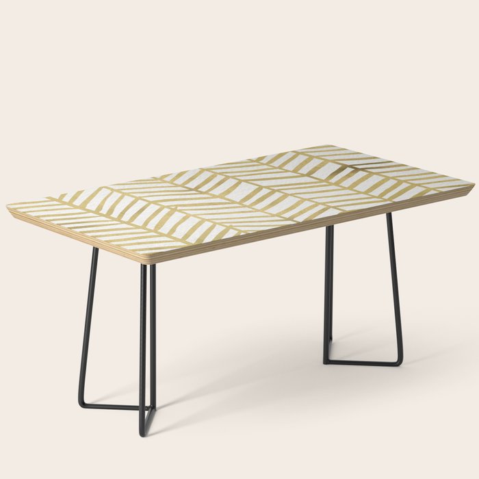 Gold Herringbone Coffee Table Gallery Image 1