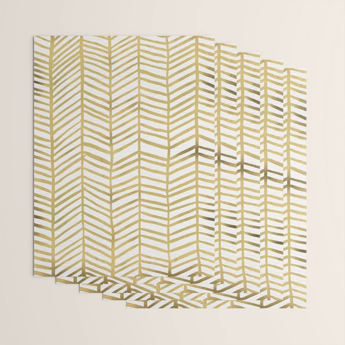 Gold Herringbone Wrapping Paper Gallery Image 3