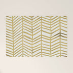 Gold Herringbone Welcome Mat Gallery Image 1