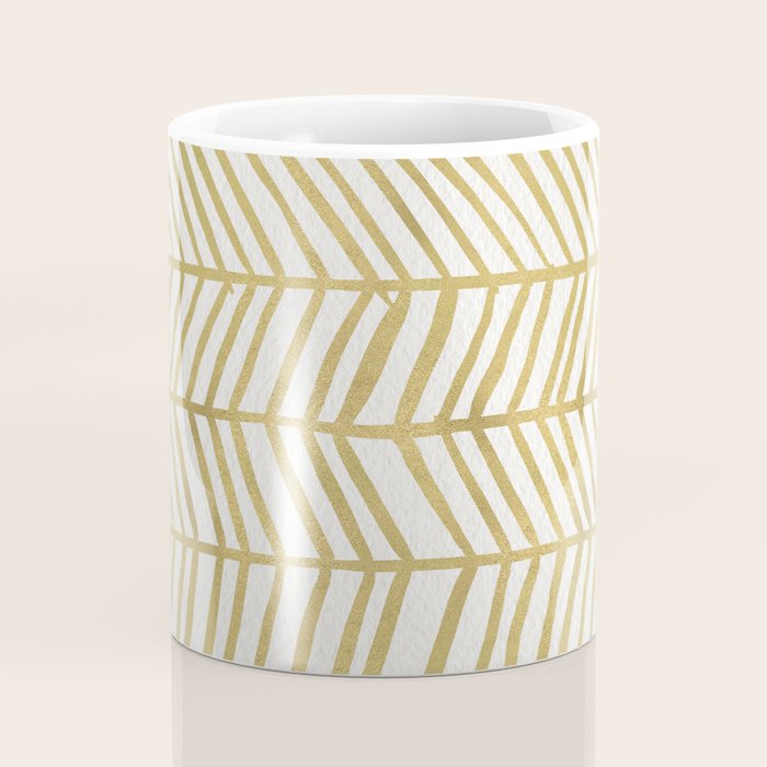 Gold Herringbone Coffee Mug Gallery Image 4