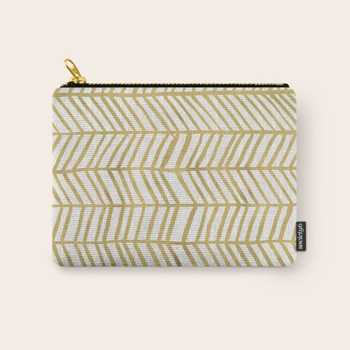 Gold Herringbone Carry All Pouch Gallery Image 1