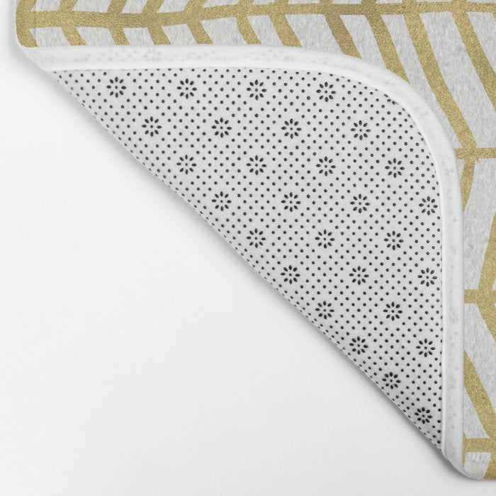 Gold Herringbone Bath Mat Gallery Image 2