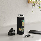 Love Stoned Cowboy Boots - Emerald, Cream, Black Water Bottle Gallery Image 5