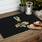 Love Stoned Cowboy Boots - Emerald, Cream, Black Outdoor Rug Gallery Image 2