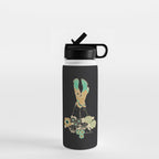 Love Stoned Cowboy Boots - Emerald, Cream, Black Water Bottle Gallery Image 1