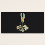 Love Stoned Cowboy Boots - Emerald, Cream, Black Desk Mat Gallery Image 3