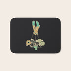 Love Stoned Cowboy Boots - Emerald, Cream, Black Bath Mat Gallery Image 1