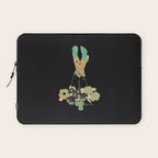 Love Stoned Cowboy Boots - Emerald, Cream, Black Laptop Sleeve Gallery Image 1