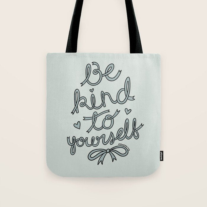 Be Kind To Yourself in Blue Tote Bag Gallery Image 1