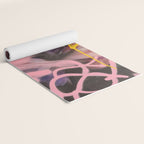Pink and White Graffiti Sprayed Street Art in Bologna  Yoga Mat Gallery Image 2
