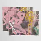 Pink and White Graffiti Sprayed Street Art in Bologna  Placemat Gallery Image 1