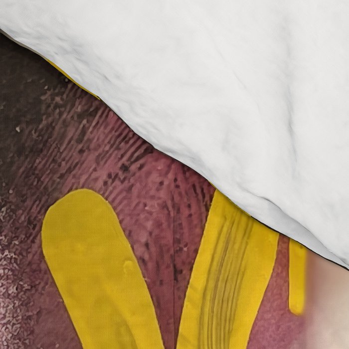 Pink and White Graffiti Sprayed Street Art in Bologna  Comforter Gallery Image 4