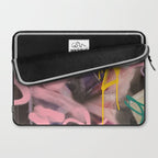 Pink and White Graffiti Sprayed Street Art in Bologna  Laptop Sleeve Gallery Image 2
