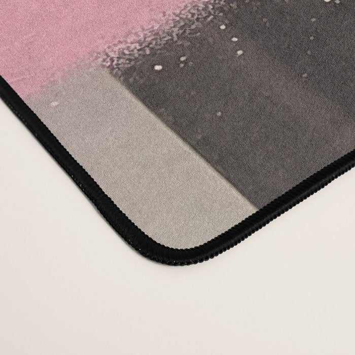 Pink and White Graffiti Sprayed Street Art in Bologna  Desk Mat Gallery Image 4